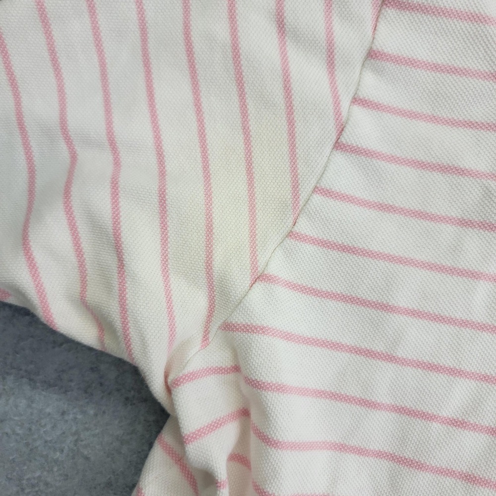 Polo Ralph Lauren Polo Shirt Mens 2XL White Pink Striped Golf Crest Embroidered - Picture 3 of 13